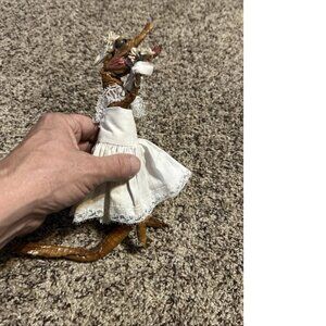 Vintage Bride Baby Alligator in Bridal Gown Taxidermy Oddity Curiosity Souvenir
